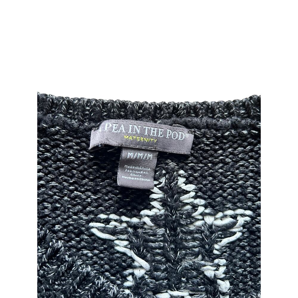 A Pea in the Pod Maternity Star Black Knit Sweater - Size Medium - Picture 3 of 4